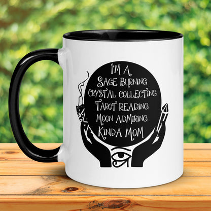 I'm A Sage Burning, Crystal Collecting, Tarot Reading, Moon Mom Mug - Zehnaria - MYSTICAL - Mugs