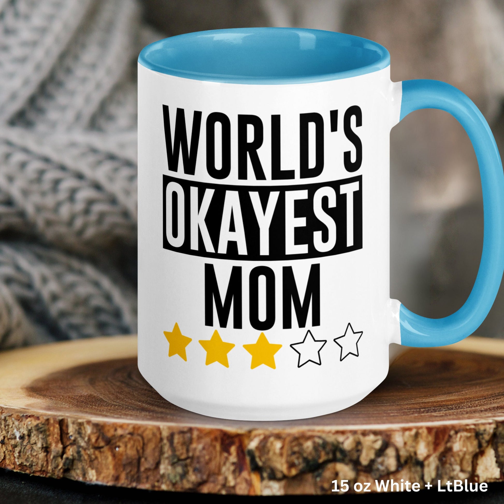 Worlds Okayest Mom Mug, Mothers Day Gifts, Mom Coffee Mug, Mom Gift Ideas - Zehnaria - - Mugs