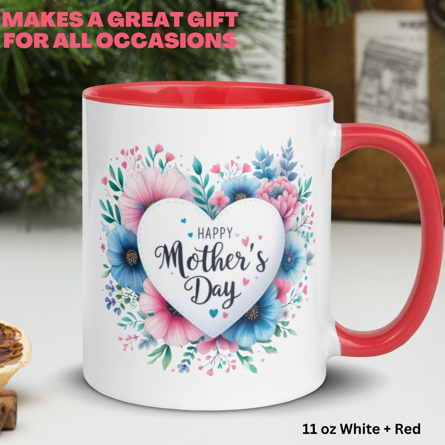 Happy Mothers Day Mug, Gifts For Mom, Mothers Day Gifts, Flower Coffee Mug - Zehnaria - MORE HOLIDAYS & SEASONS - Mugs