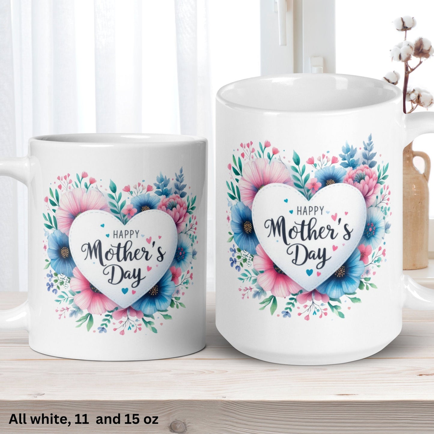 Happy Mothers Day Mug, Gifts For Mom, Mothers Day Gifts, Flower Coffee Mug - Zehnaria - MORE HOLIDAYS & SEASONS - Mugs