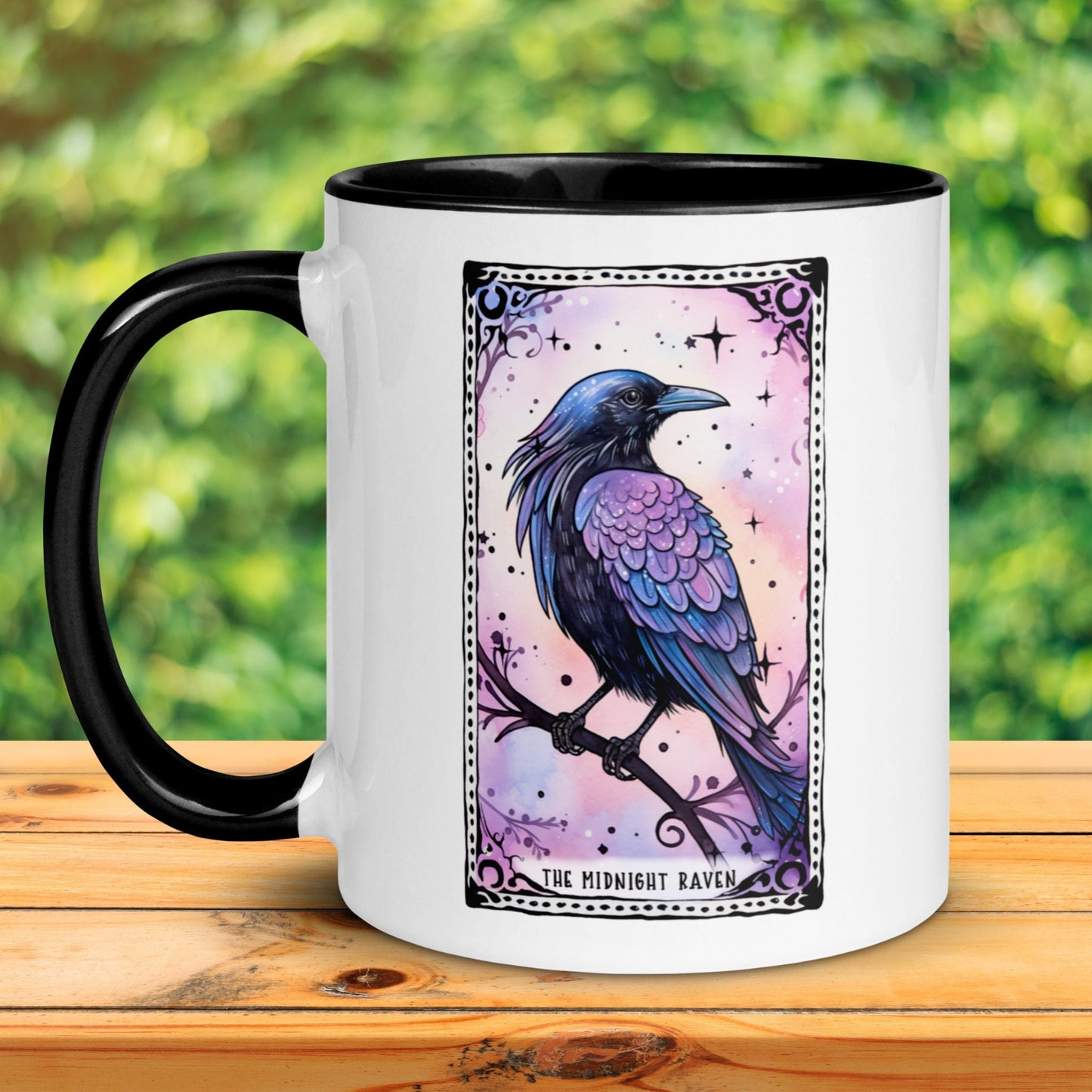 Gothic Raven Tarot Card Mug, Crow Coffee Mug, Witchy Mug, Halloween Gifts - Zehnaria - MYSTICAL - Mugs