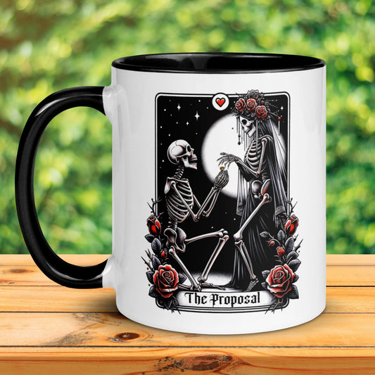 The Proposal Gothic Tarot Card, Skeleton Coffee Mug, Witchy Mug, Halloween Gifts - Zehnaria - MYSTICAL - Mugs