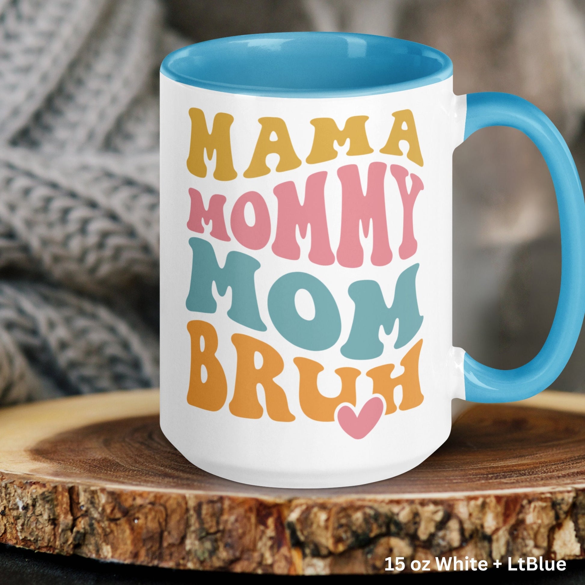 Mama Mommy Mom Bruh Mug, Funny Mom Gifts, Mothers Day Gifts, Retro Coffee Mug - Zehnaria - FAMILY & FRIENDS - Mugs