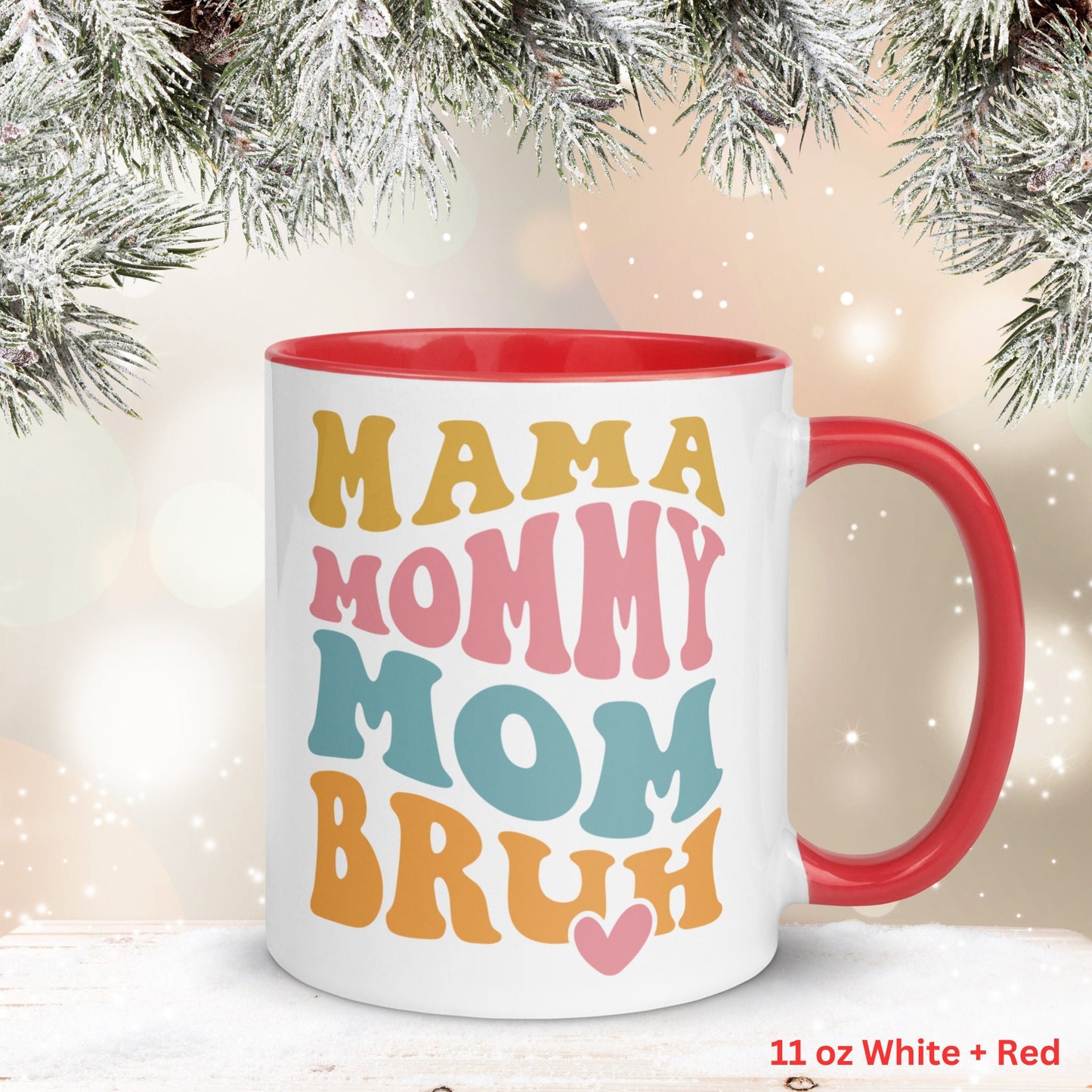 Mama Mommy Mom Bruh Mug, Funny Mom Gifts, Mothers Day Gifts, Retro Coffee Mug - Zehnaria - FAMILY & FRIENDS - Mugs