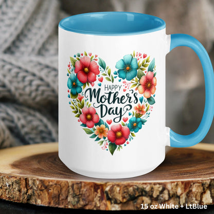 Happy Mothers Day, Floral Mug, Mothers Day Gifts, Mom Coffee Mug - Zehnaria - MORE HOLIDAYS & SEASONS - Mugs