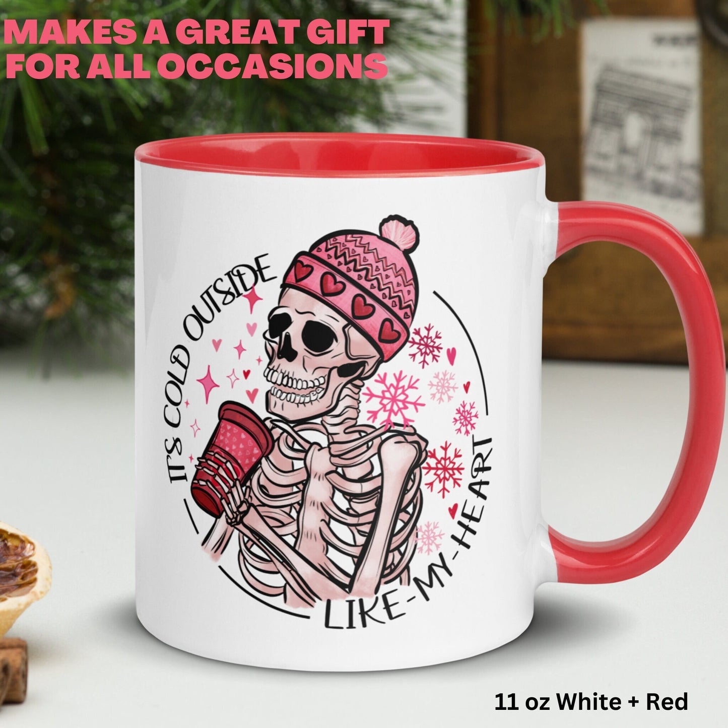 Valentines Day, Skeleton Mug, Valentines Gifts, Valentine Day Gift - Zehnaria - MORE HOLIDAYS & SEASONS - Mugs