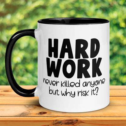 Hard Work Never Killed Anyone, Sarcastic Gift, Work Gifts, Funny Coffee Mug - Zehnaria - CAREER & EDUCATION - Mugs