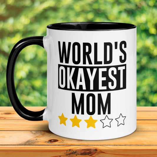 Worlds Okayest Mom Mug, Mothers Day Gifts, Mom Coffee Mug, Mom Gift Ideas - Zehnaria - - Mugs