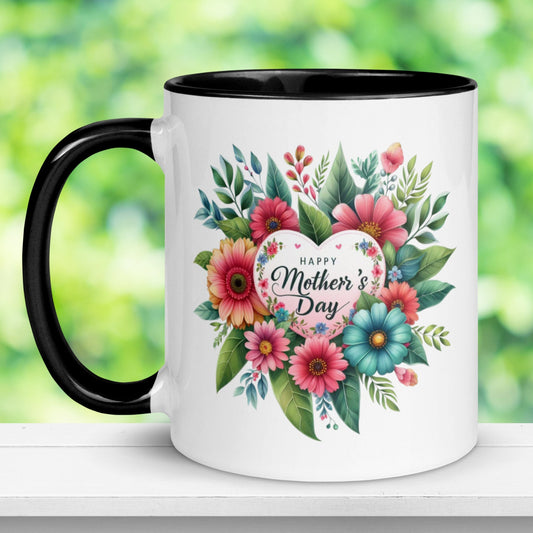 Happy Mothers Day, Floral Mug, Mothers Day Gifts, Mom Coffee Mug - Zehnaria - MORE HOLIDAYS & SEASONS - Mugs