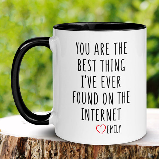 Valentines Day Mug, Best Thing I Ever Found On The Internet, Best Friend Gift, Gifts for Boyfriend - Zehnaria - MORE HOLIDAYS & SEASONS - Mugs