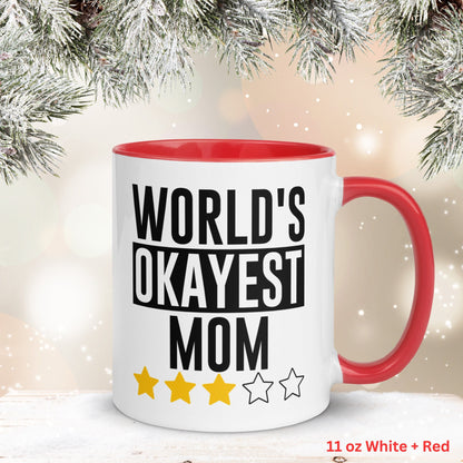 Worlds Okayest Mom Mug, Mothers Day Gifts, Mom Coffee Mug, Mom Gift Ideas - Zehnaria - - Mugs