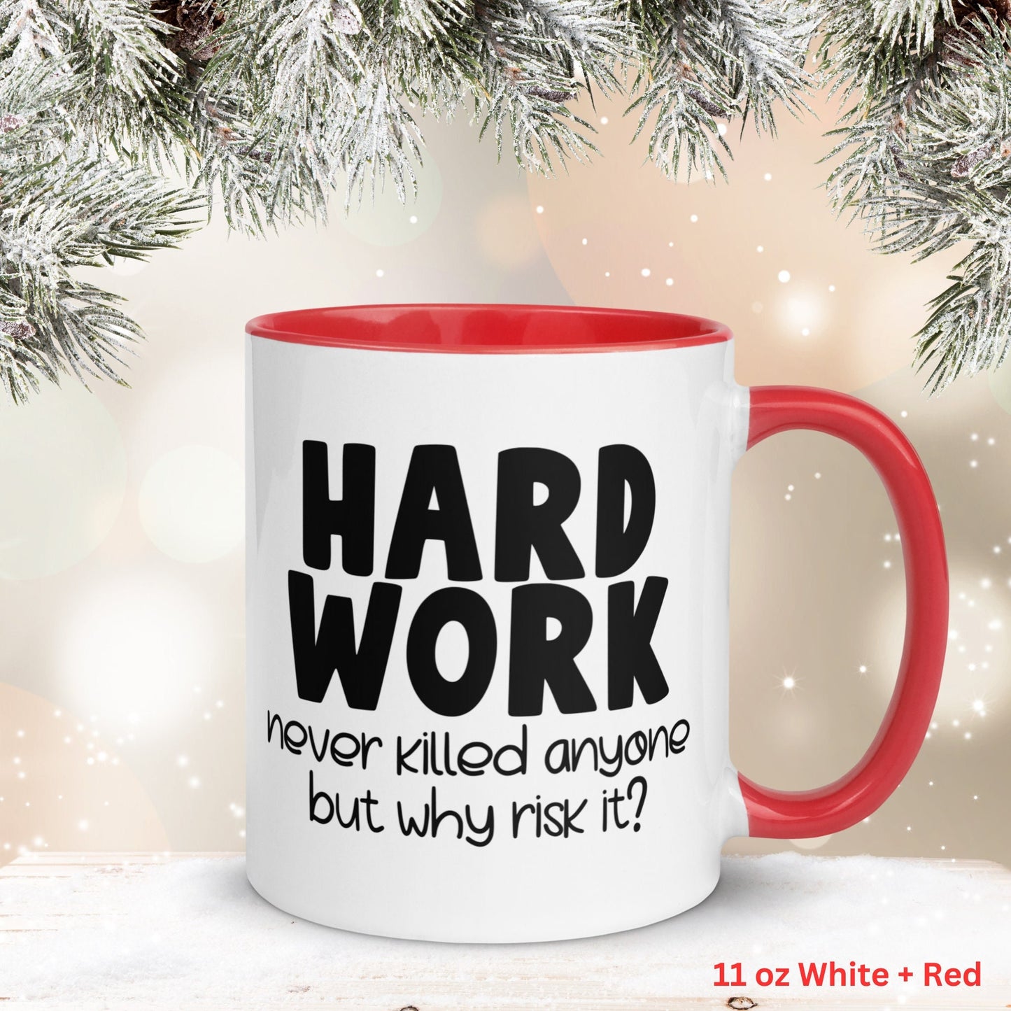 Hard Work Never Killed Anyone, Sarcastic Gift, Work Gifts, Funny Coffee Mug - Zehnaria - CAREER & EDUCATION - Mugs