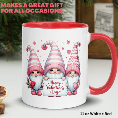 Valentines Day Gifts, Gnomes Mug, Garden Gnome Gifts, Happy Valentines Day - Zehnaria - MORE HOLIDAYS & SEASONS - Mugs