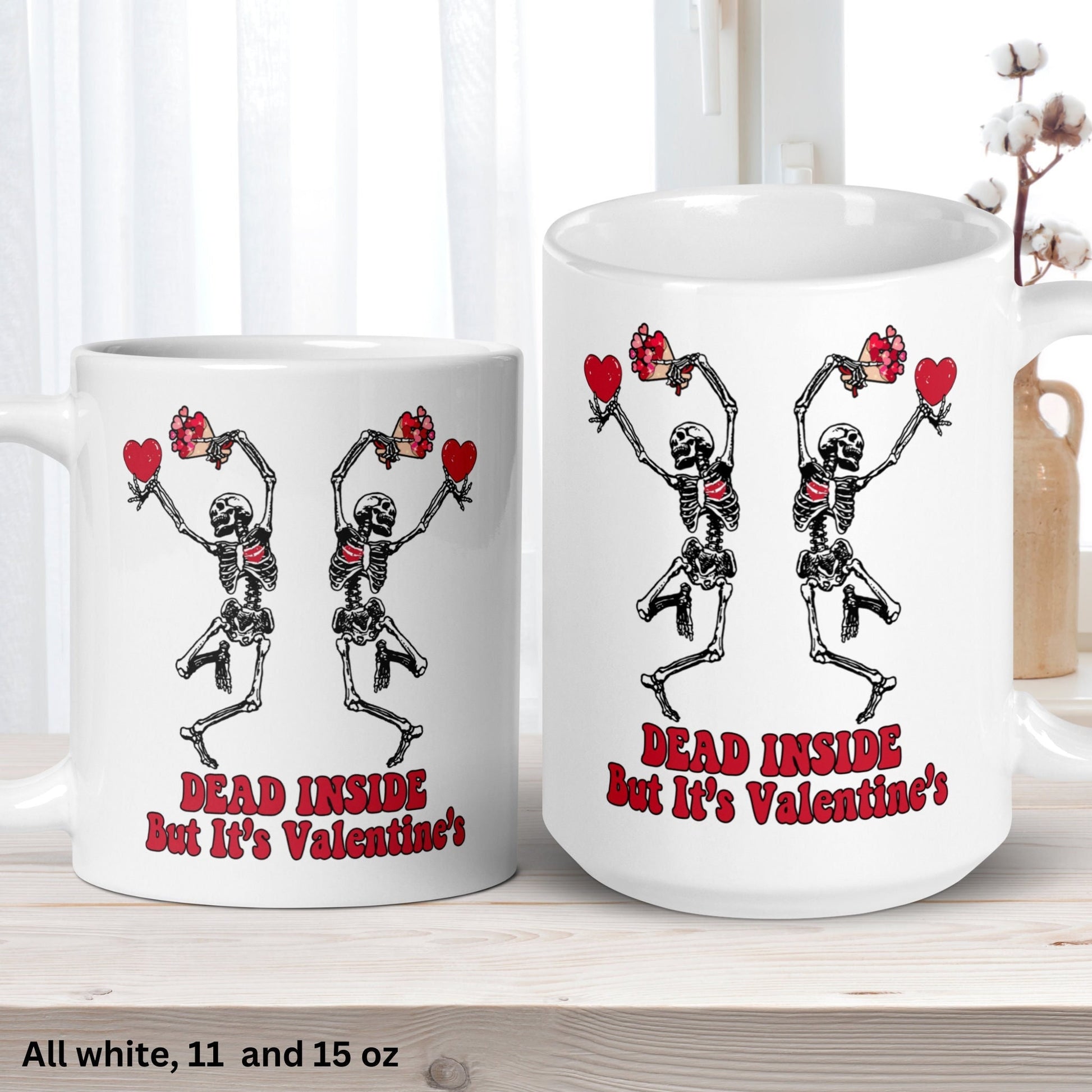 Valentines Day, Valentines Gifts, Valentine Day Gift, Skeleton Dancing - Zehnaria - MORE HOLIDAYS & SEASONS - Mugs