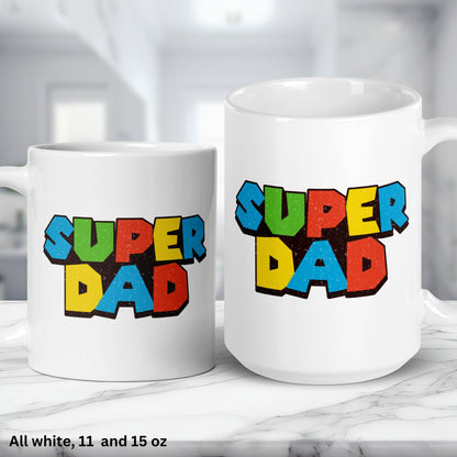 Super Dad Mug, Fathers Day Gifts, Gifts For Dad, Father Gift - Zehnaria - FAMILY & FRIENDS - Mugs