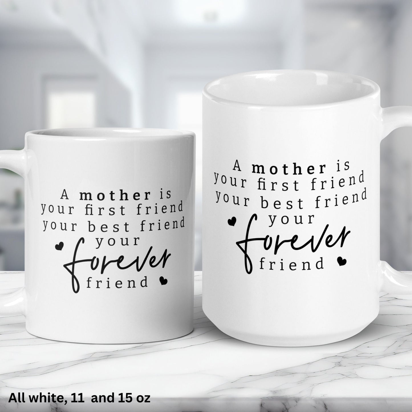 Mom Best Friend Mug, Mothers Day Gifts, Mom Coffee Mug, Best Mom Ever - Zehnaria - FAMILY & FRIENDS - Mugs