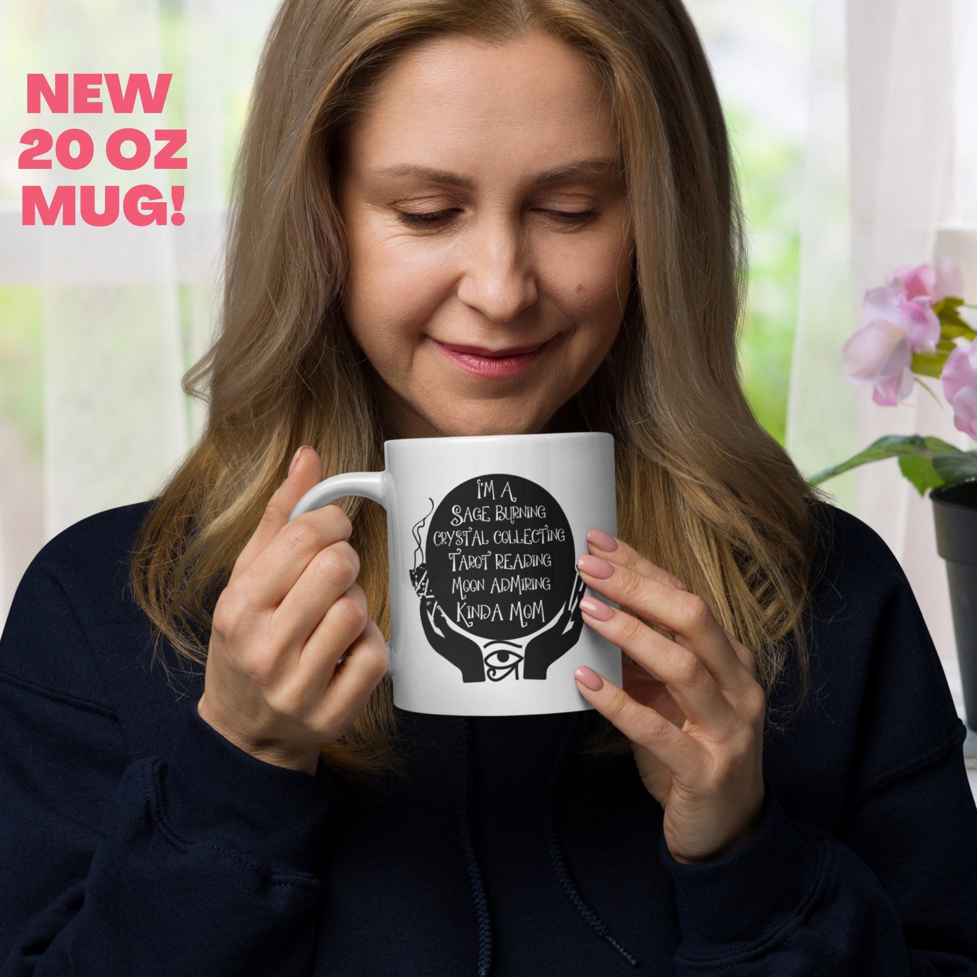 I'm A Sage Burning, Crystal Collecting, Tarot Reading, Moon Mom Mug - Zehnaria - MYSTICAL - Mugs