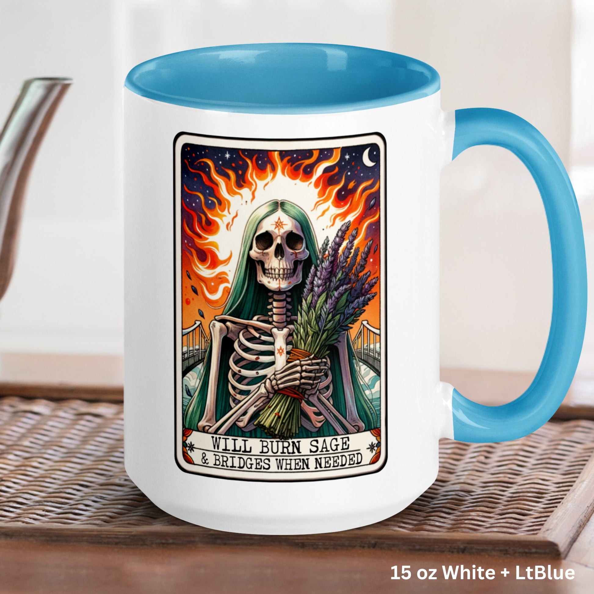 Will Burn Sage and Bridges Mug, Burn Bridges Mug, Tarot Reading, Mothers Day Gifts - Zehnaria - MYSTICAL - Mugs