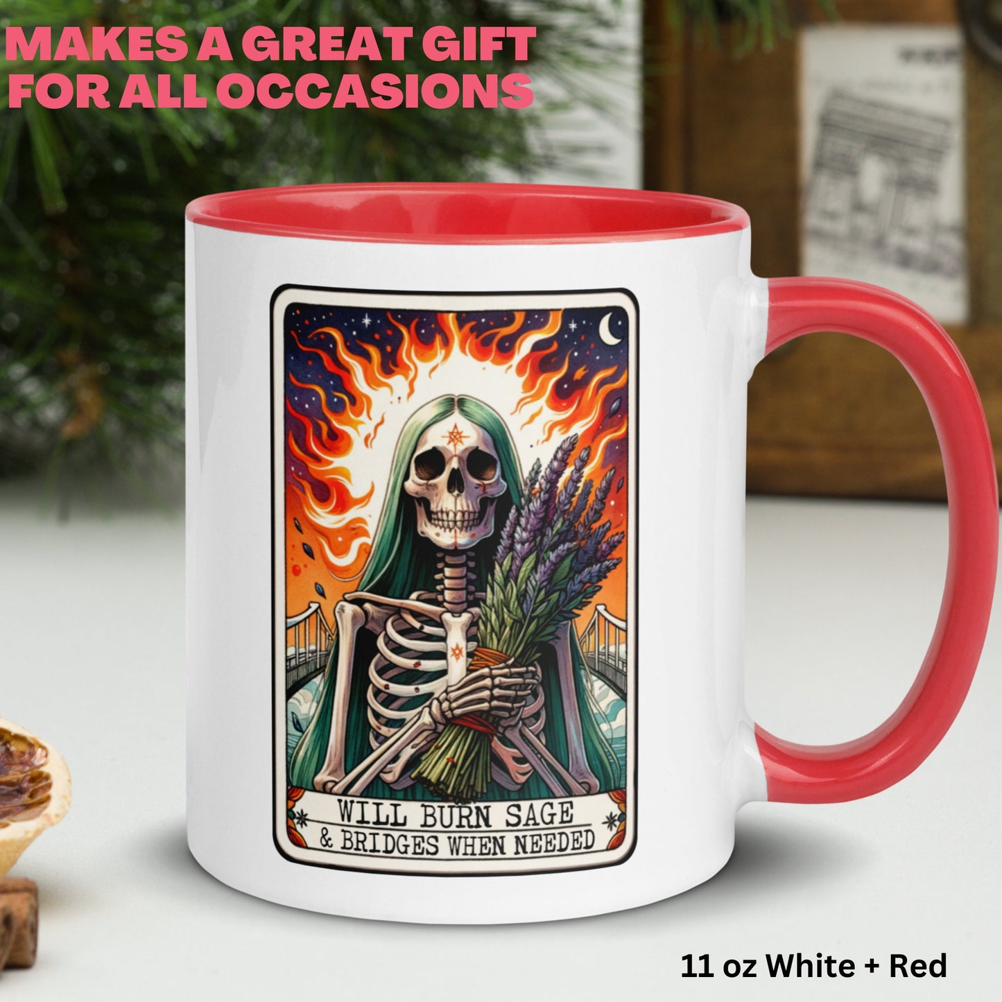 Will Burn Sage and Bridges Mug, Burn Bridges Mug, Tarot Reading, Mothers Day Gifts - Zehnaria - MYSTICAL - Mugs