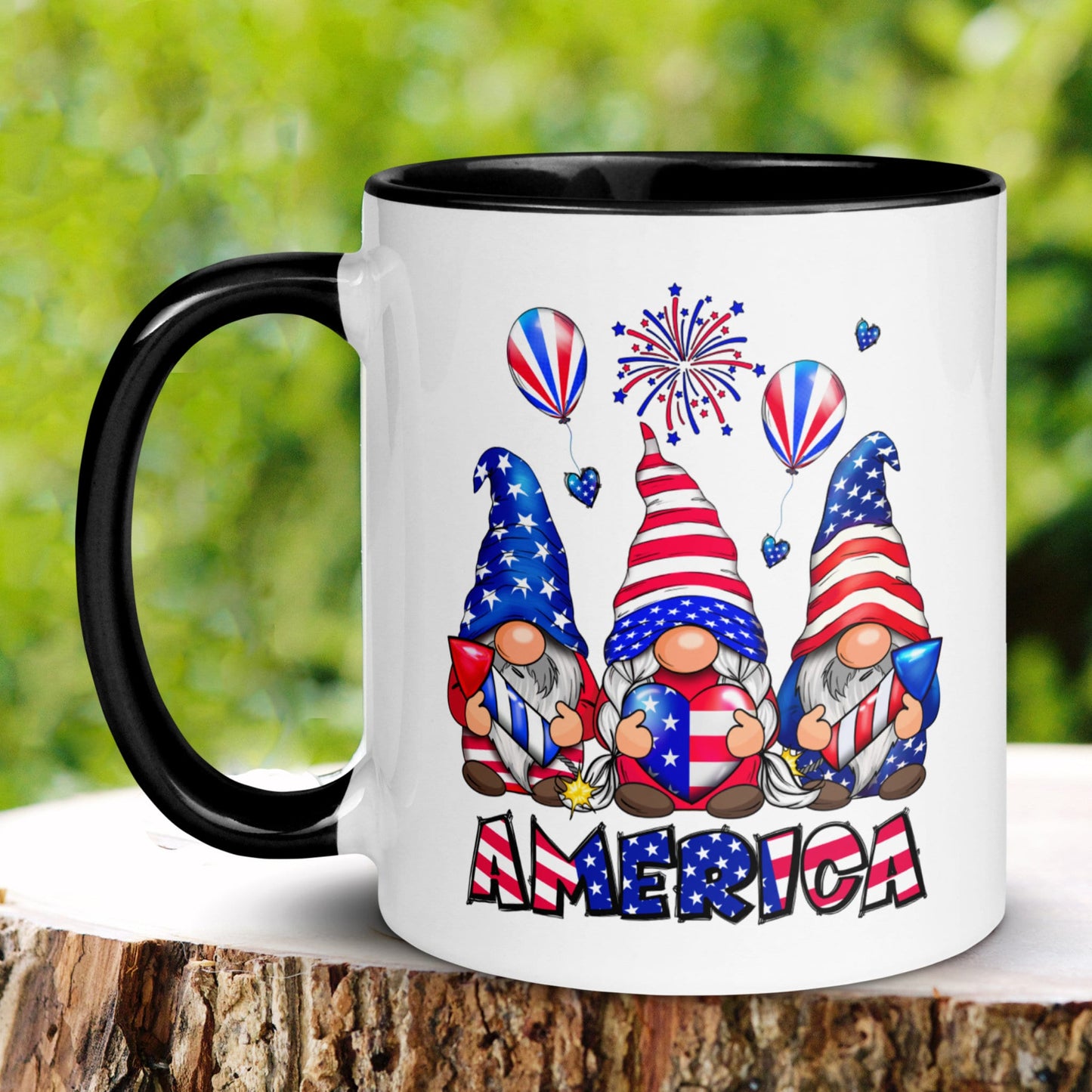 Patriotic Gnome Mug, Memorial Day Mug, Independence Day Gifts, Fourth of July Mug - Zehnaria - MORE HOLIDAYS & SEASONS - Mugs