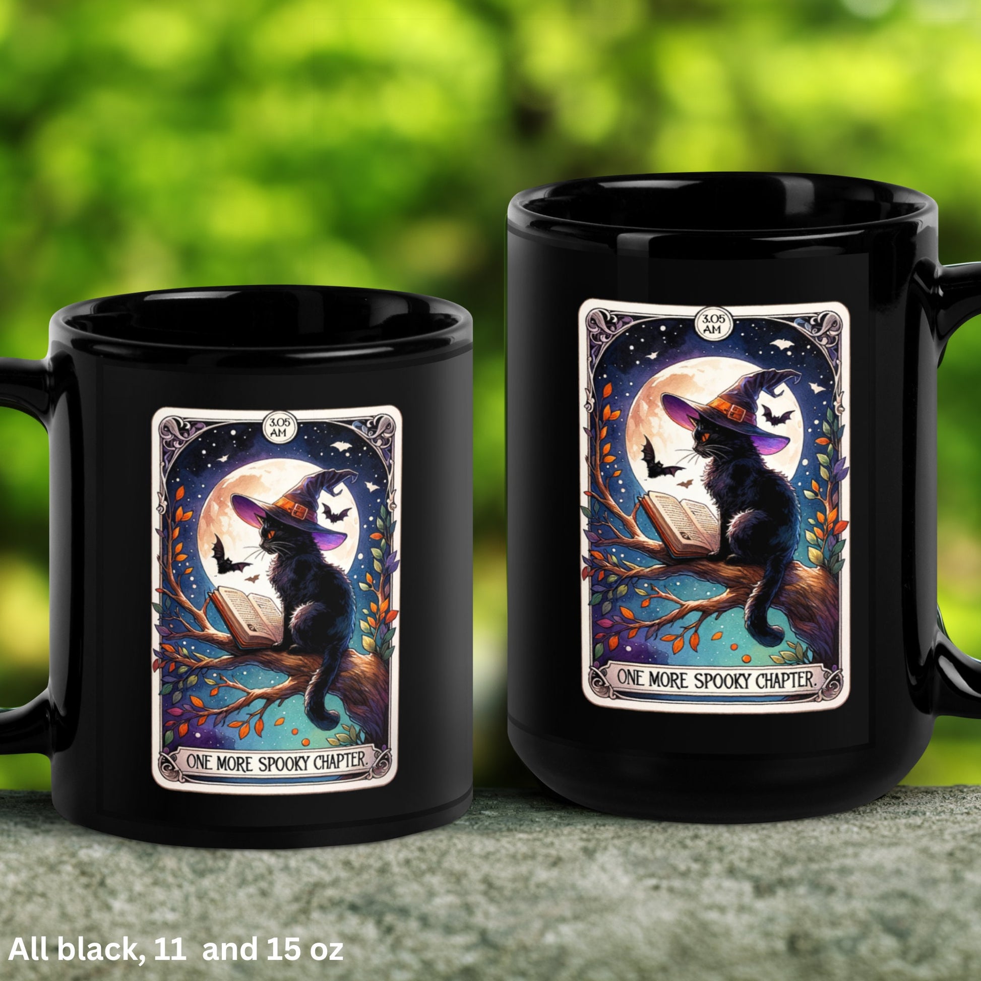 One More Spooky Chapter, The Reader, Black Cat Tarot Card Mug, Funny Coffee Mug - Zehnaria - MYSTICAL - Mugs