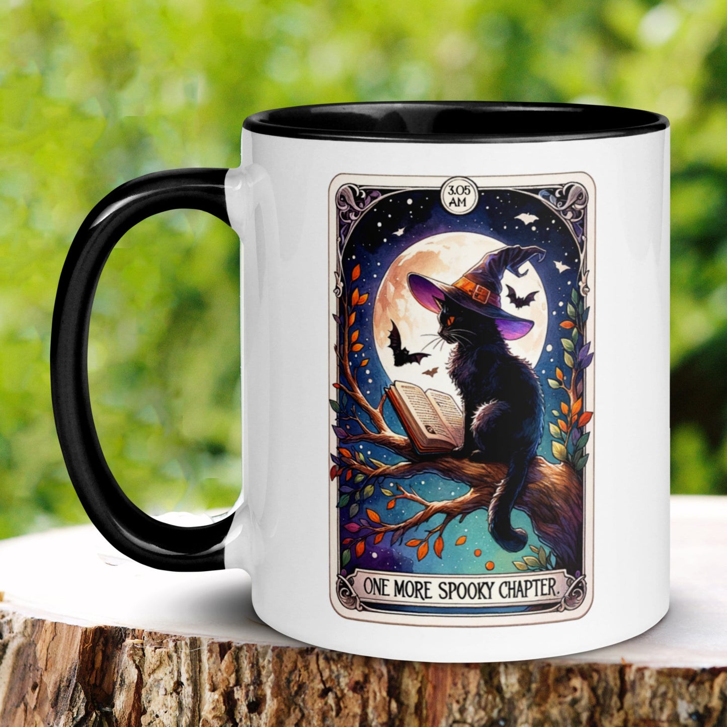 One More Spooky Chapter, The Reader, Black Cat Tarot Card Mug, Funny Coffee Mug - Zehnaria - MYSTICAL - Mugs