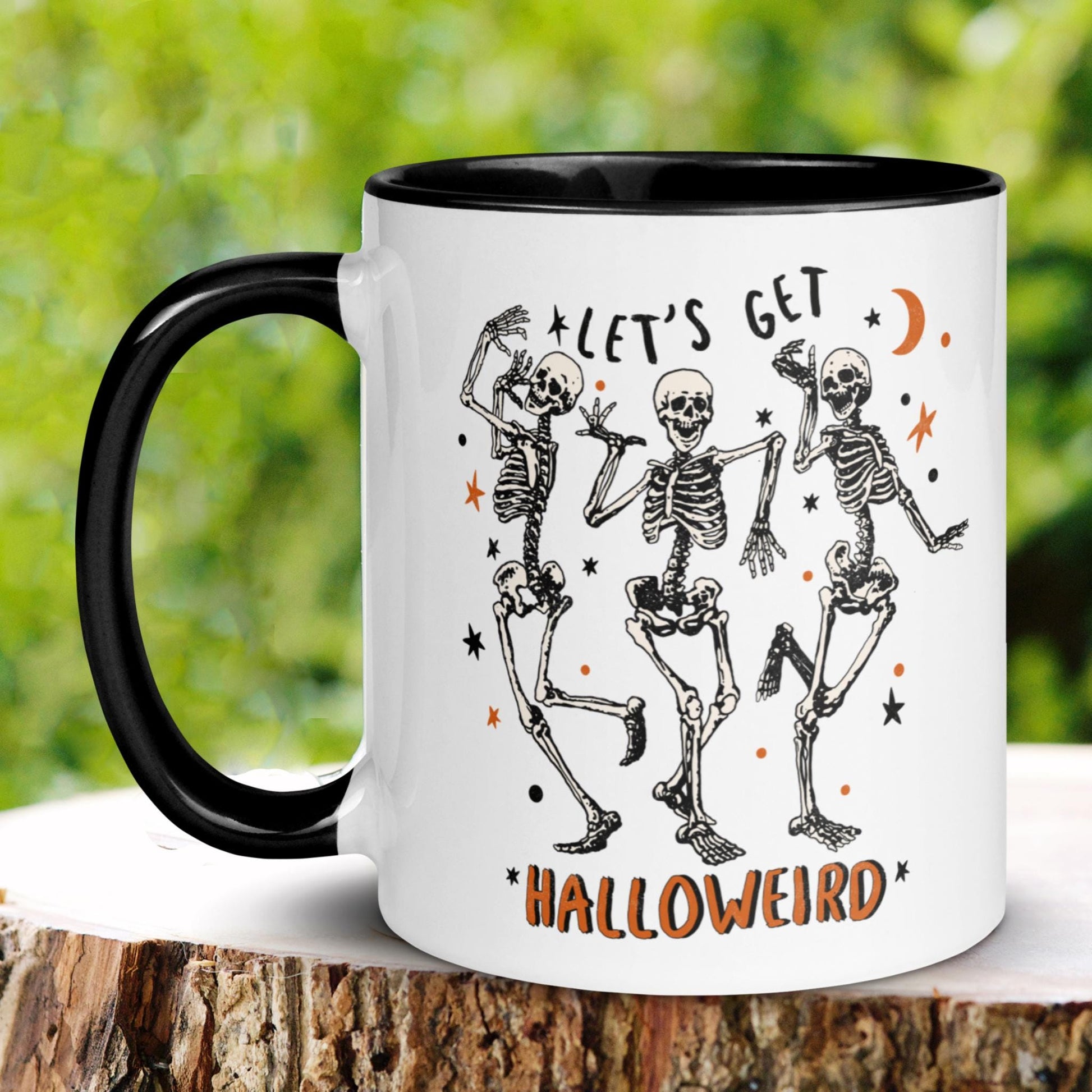 Halloween Mug, Halloween Gifts, Dancing Skeleton Mug, Skeleton Coffee Mug - Zehnaria - HALLOWEEN - Mugs