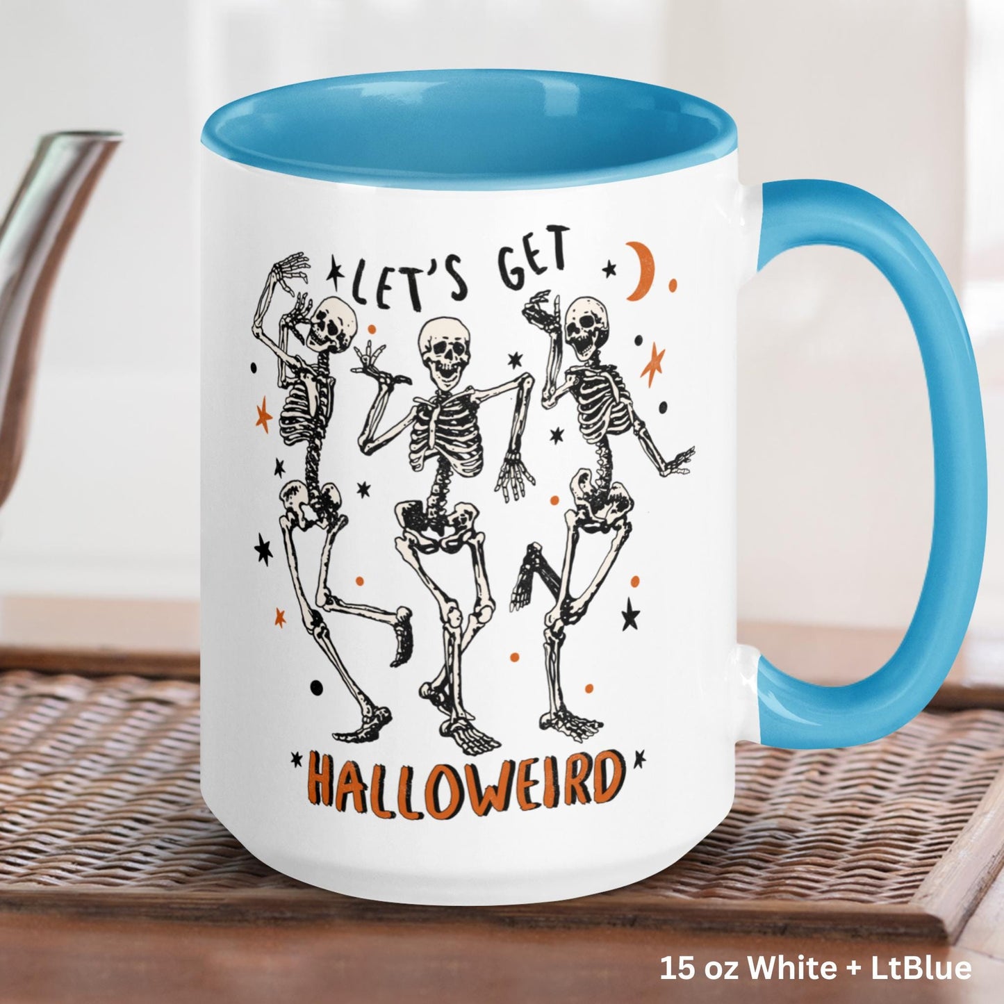 Halloween Mug, Halloween Gifts, Dancing Skeleton Mug, Skeleton Coffee Mug - Zehnaria - HALLOWEEN - Mugs