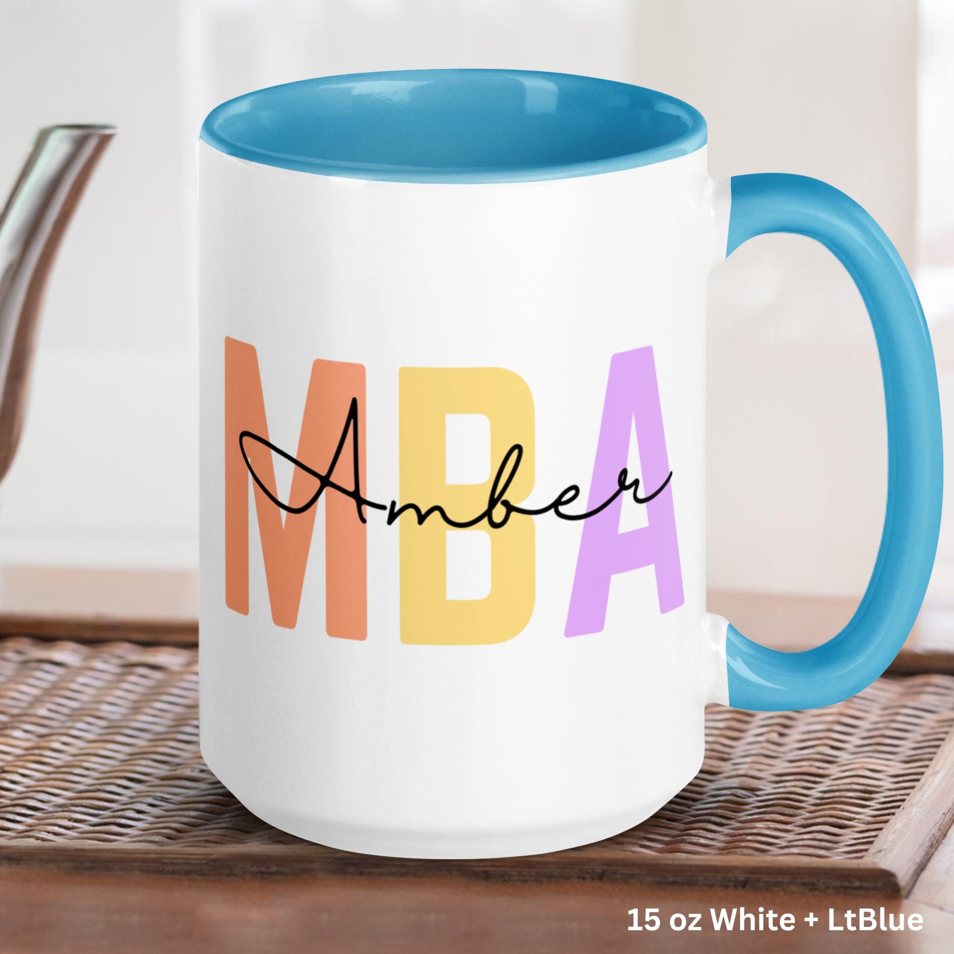 Graduation Gifts, Personalized MBA Mug, MBA Graduation Mug, MBA Gift Mug - Zehnaria - CAREER & EDUCATION - Mugs