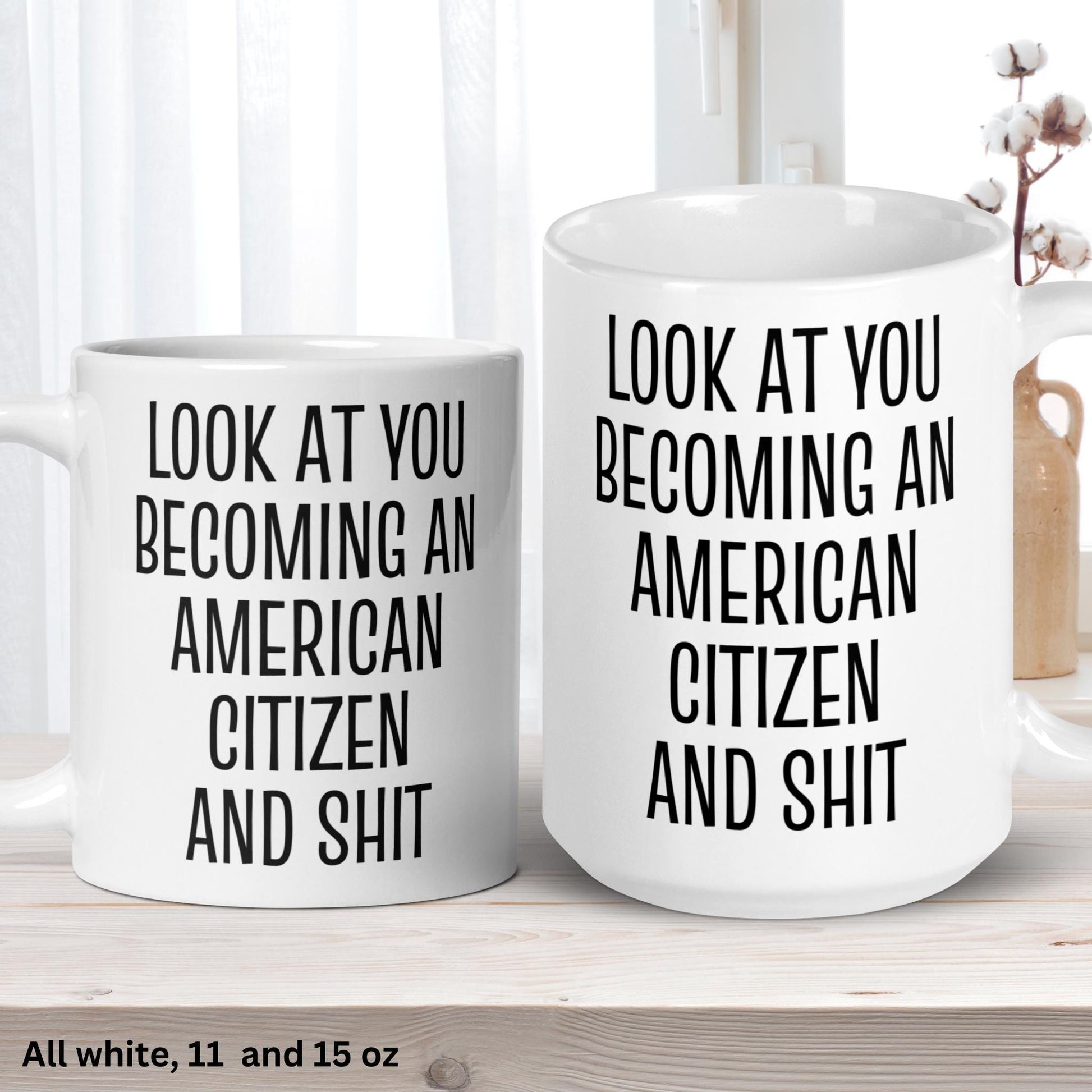 New Citizenship Gift, 11 oz 15 oz American Citizen Mug, Immigrant Gift, Funny Citizen Coffee - Zehnaria - FUNNY HUMOR - Mugs