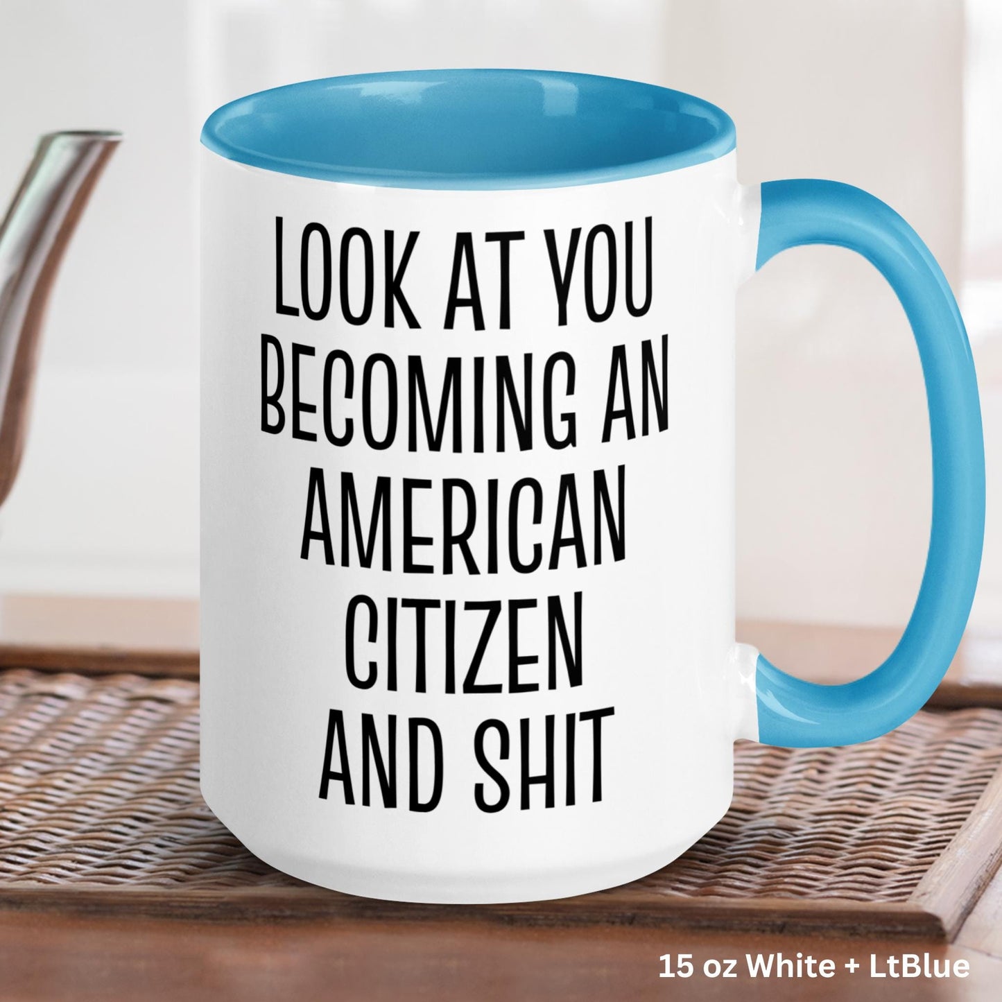 New Citizenship Gift, 11 oz 15 oz American Citizen Mug, Immigrant Gift, Funny Citizen Coffee - Zehnaria - FUNNY HUMOR - Mugs