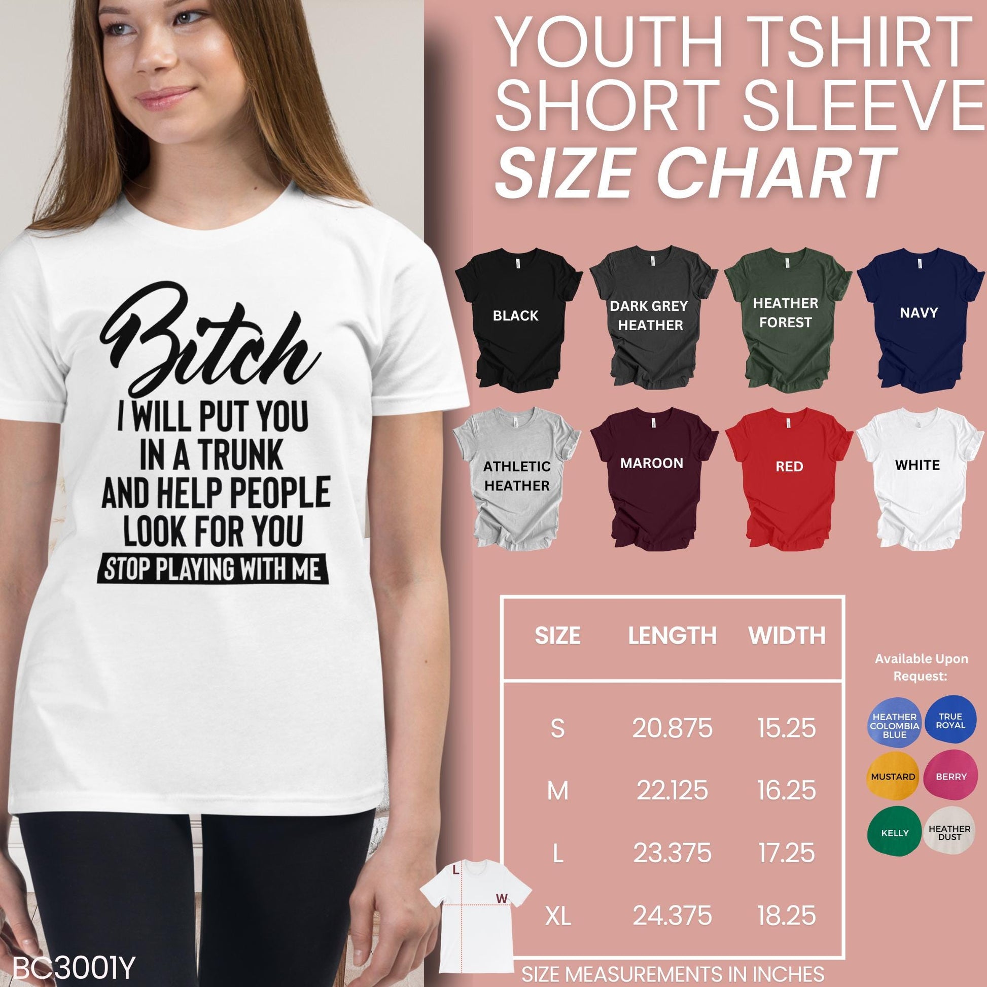 Bitch Shirt, Bitch I Will Put You In A Trunk & Help People Look For You Stop Playing With Me, Funny Sarcastic Sassy Gifts, Bella Canvas - Zehnaria - - T-shirts