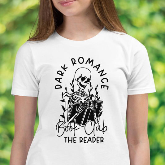 The Reader, Dark Romance Book Club Shirt, Skeleton Tarot Card Graphic Tee, Funny Shirt - Zehnaria - - T-shirts