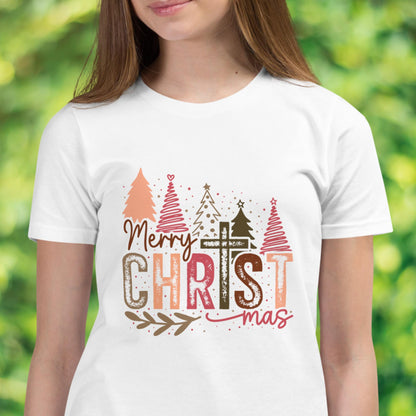 Merry Christmas Shirt, Jesus Cross Tshirt, Christian Shirt, Christmas Gifts - Zehnaria - - T-shirts