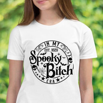 In My Spooky Bitch Era Shirt, Funny Halloween Shirt, Spooky Season Tee, Long Short Sleeved - Zehnaria - - T-shirts