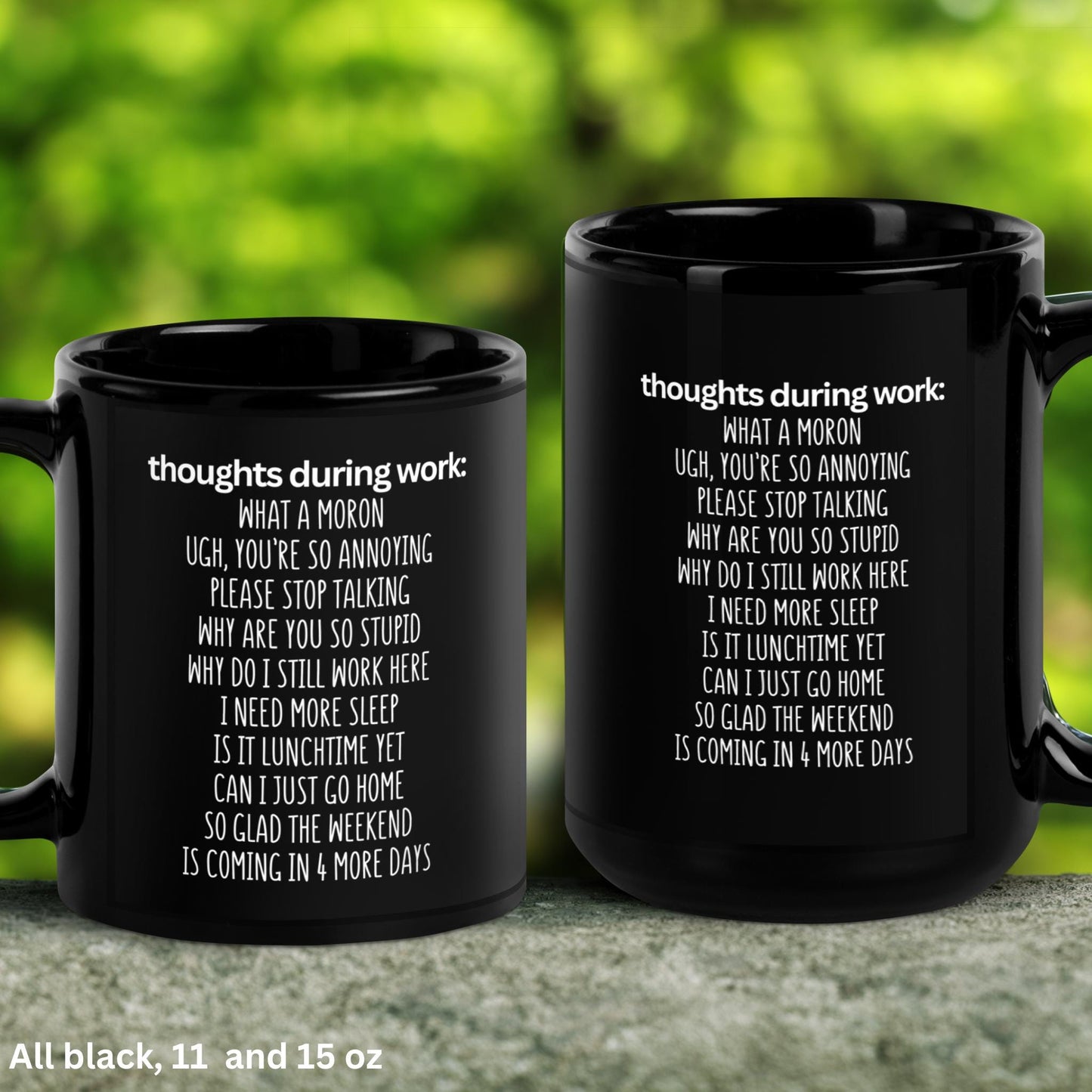 Thoughts During Work, Funny Gifts, Office Mug, Work Mug - Zehnaria - OFFICE & WORK - Mugs