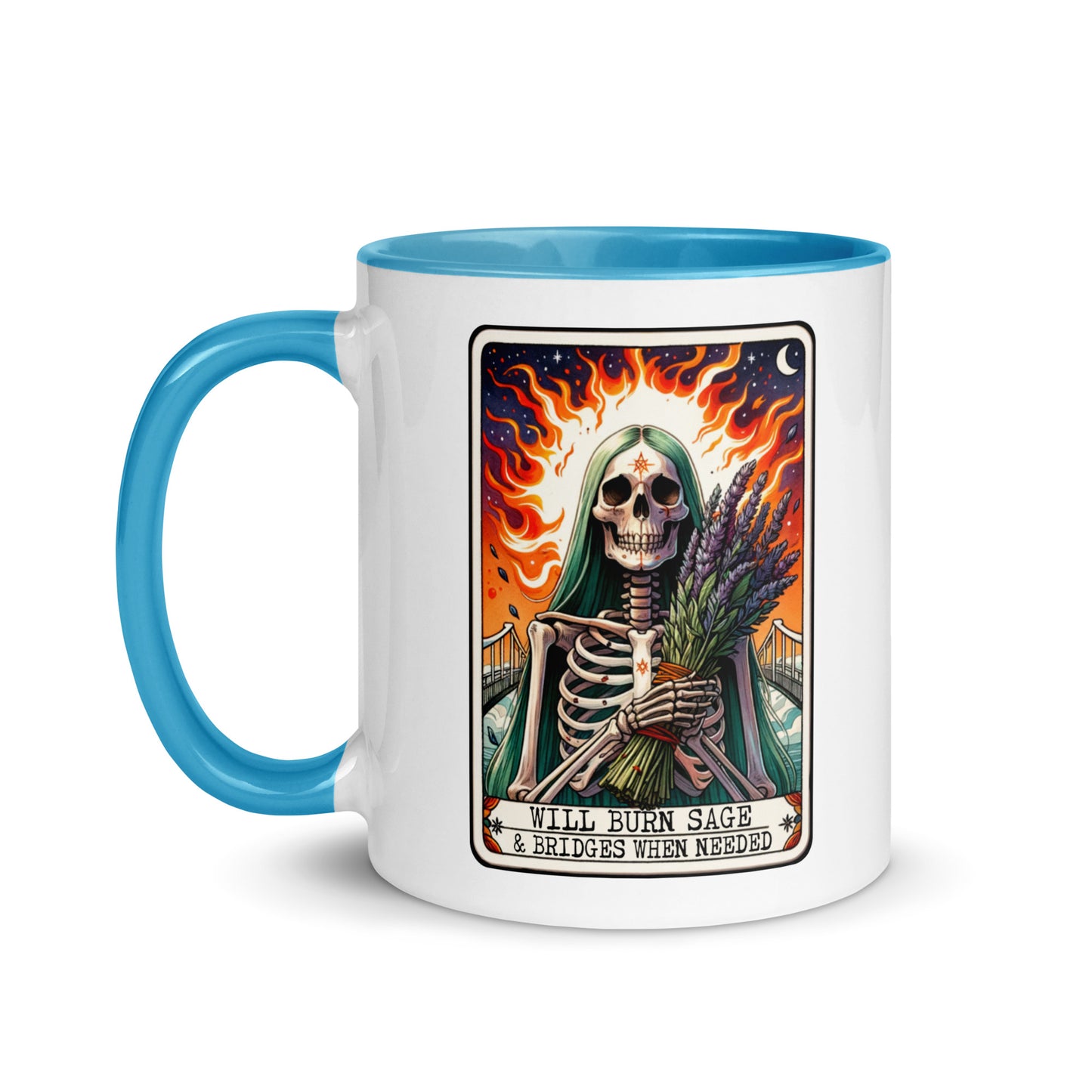 Will Burn Sage and Bridges Mug, Burn Bridges Mug, Tarot Reading, Mothers Day Gifts, Wiccan Coffee Mug, Birthday Gift Ideas, Witch Mug, 1700