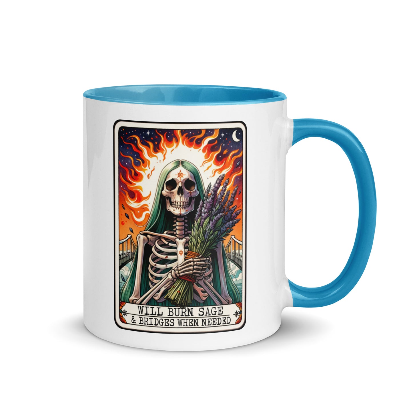 Will Burn Sage and Bridges Mug, Burn Bridges Mug, Tarot Reading, Mothers Day Gifts, Wiccan Coffee Mug, Birthday Gift Ideas, Witch Mug, 1700