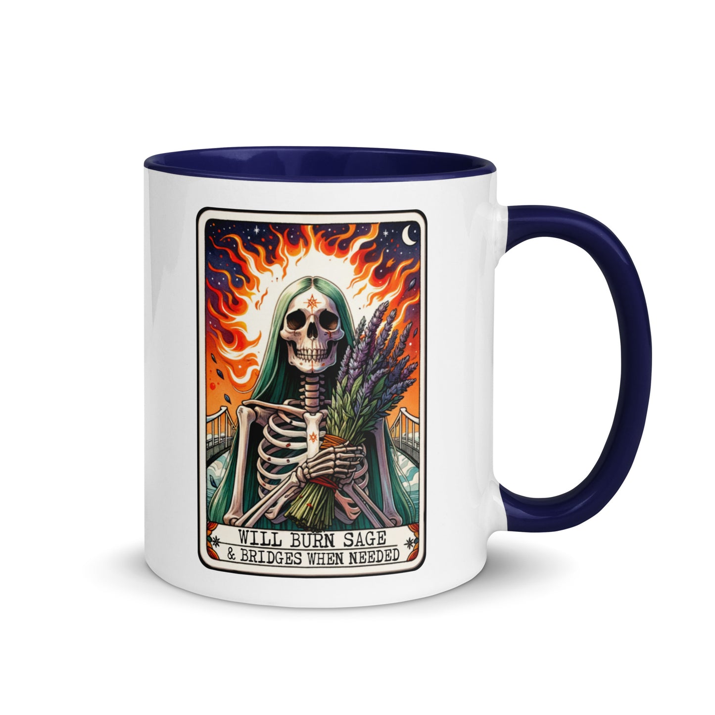 Will Burn Sage and Bridges Mug, Burn Bridges Mug, Tarot Reading, Mothers Day Gifts, Wiccan Coffee Mug, Birthday Gift Ideas, Witch Mug, 1700