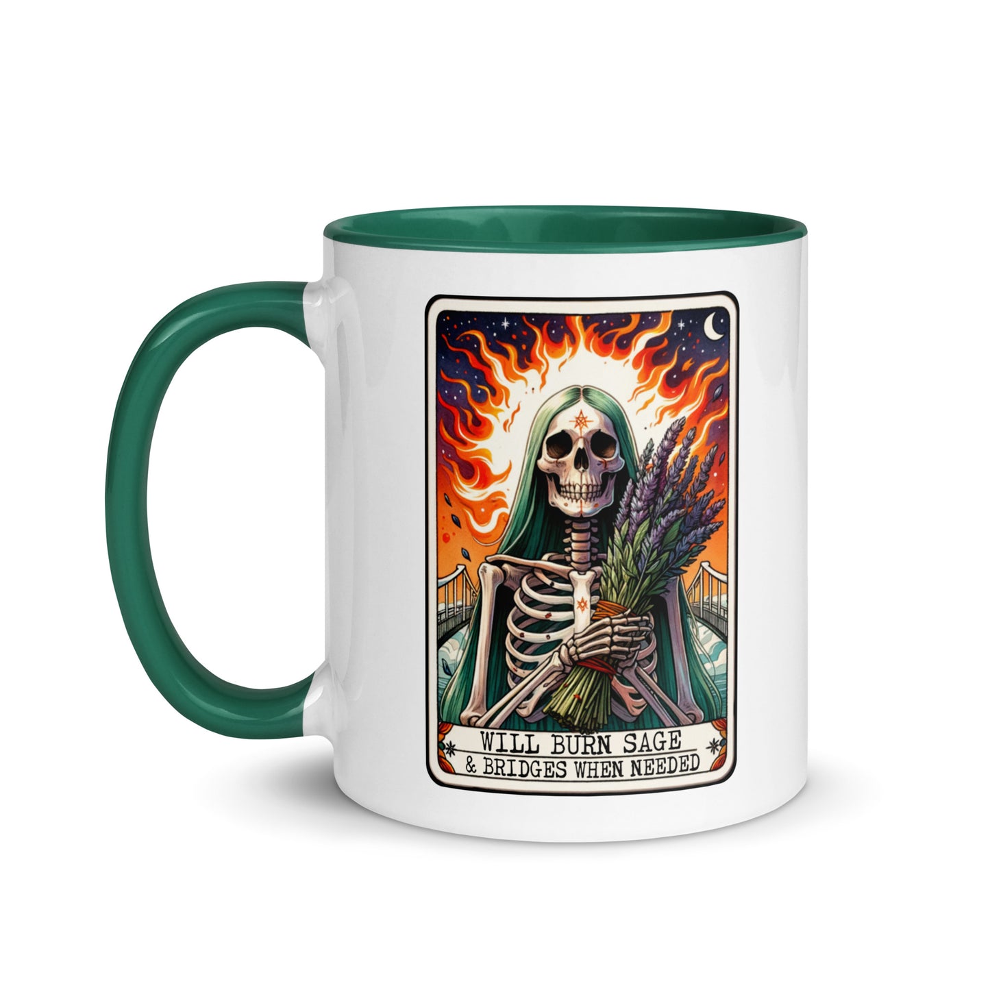 Will Burn Sage and Bridges Mug, Burn Bridges Mug, Tarot Reading, Mothers Day Gifts, Wiccan Coffee Mug, Birthday Gift Ideas, Witch Mug, 1700