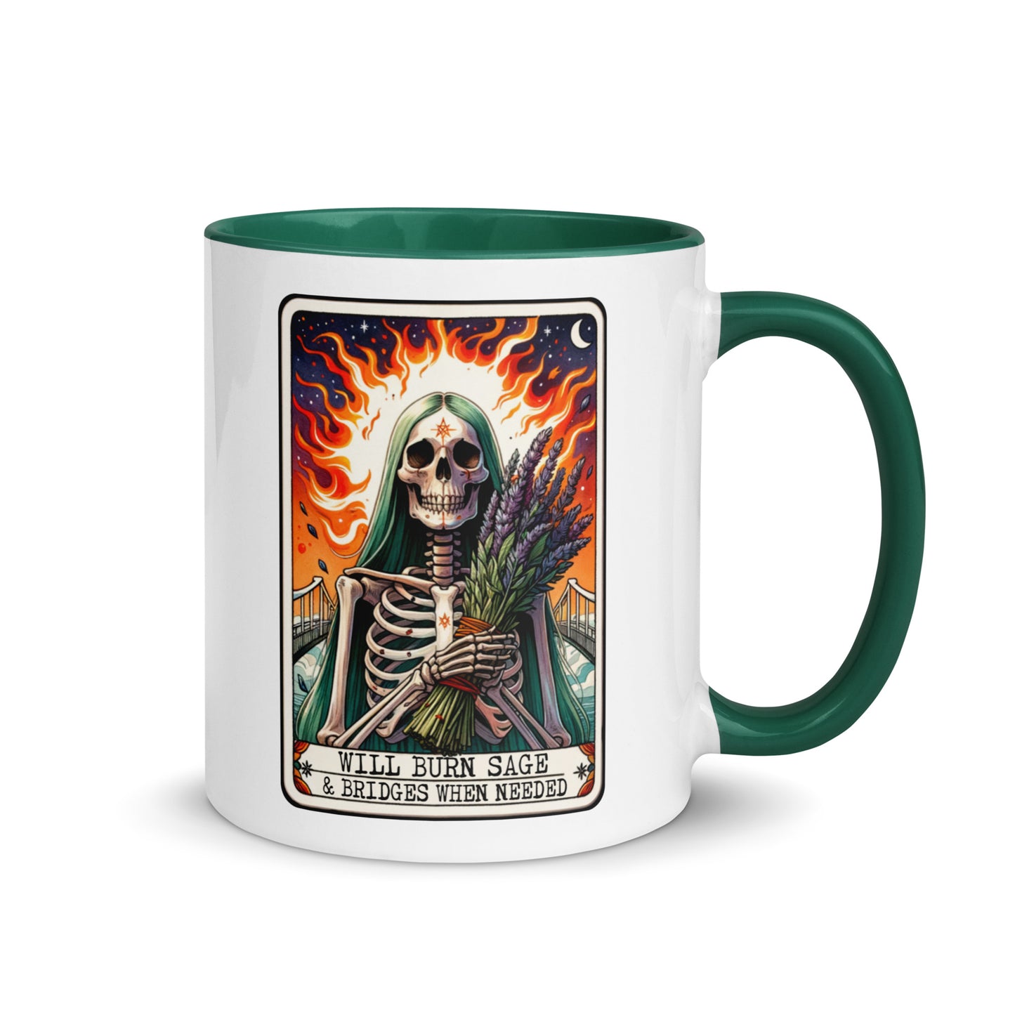 Will Burn Sage and Bridges Mug, Burn Bridges Mug, Tarot Reading, Mothers Day Gifts, Wiccan Coffee Mug, Birthday Gift Ideas, Witch Mug, 1700