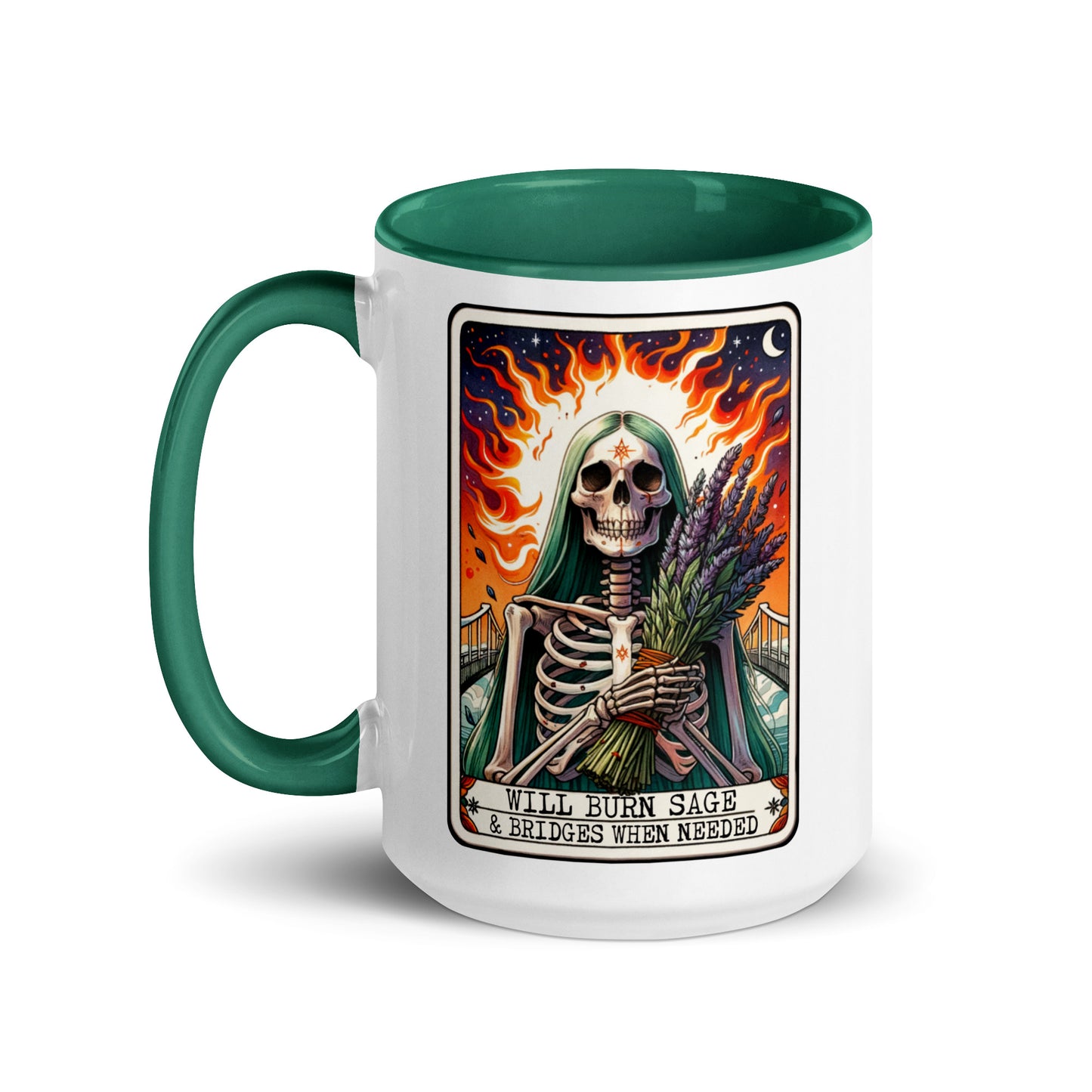 Will Burn Sage and Bridges Mug, Burn Bridges Mug, Tarot Reading, Mothers Day Gifts, Wiccan Coffee Mug, Birthday Gift Ideas, Witch Mug, 1700