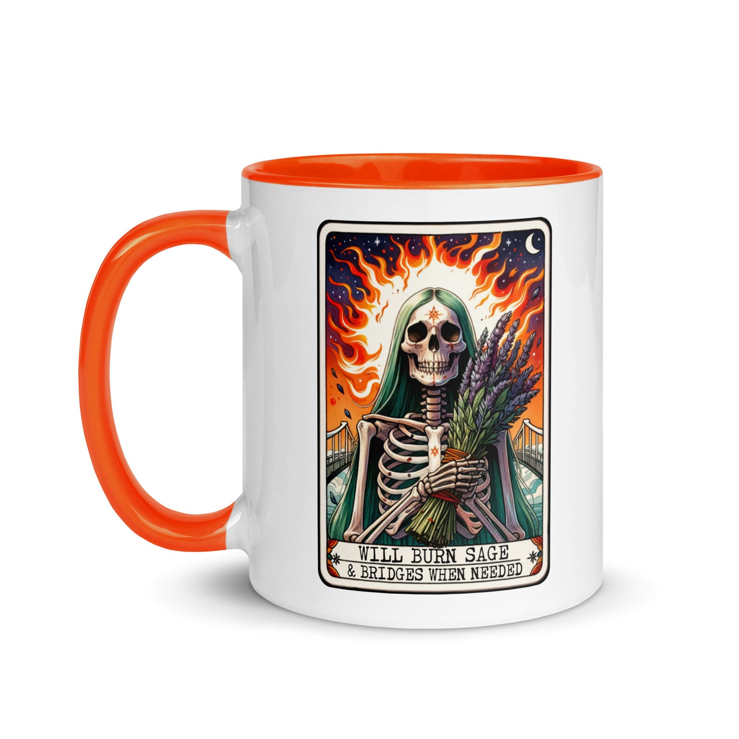 Will Burn Sage and Bridges Mug, Burn Bridges Mug, Tarot Reading, Mothers Day Gifts, Wiccan Coffee Mug, Birthday Gift Ideas, Witch Mug, 1700