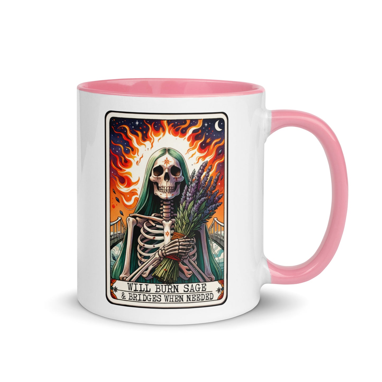 Will Burn Sage and Bridges Mug, Burn Bridges Mug, Tarot Reading, Mothers Day Gifts, Wiccan Coffee Mug, Birthday Gift Ideas, Witch Mug, 1700