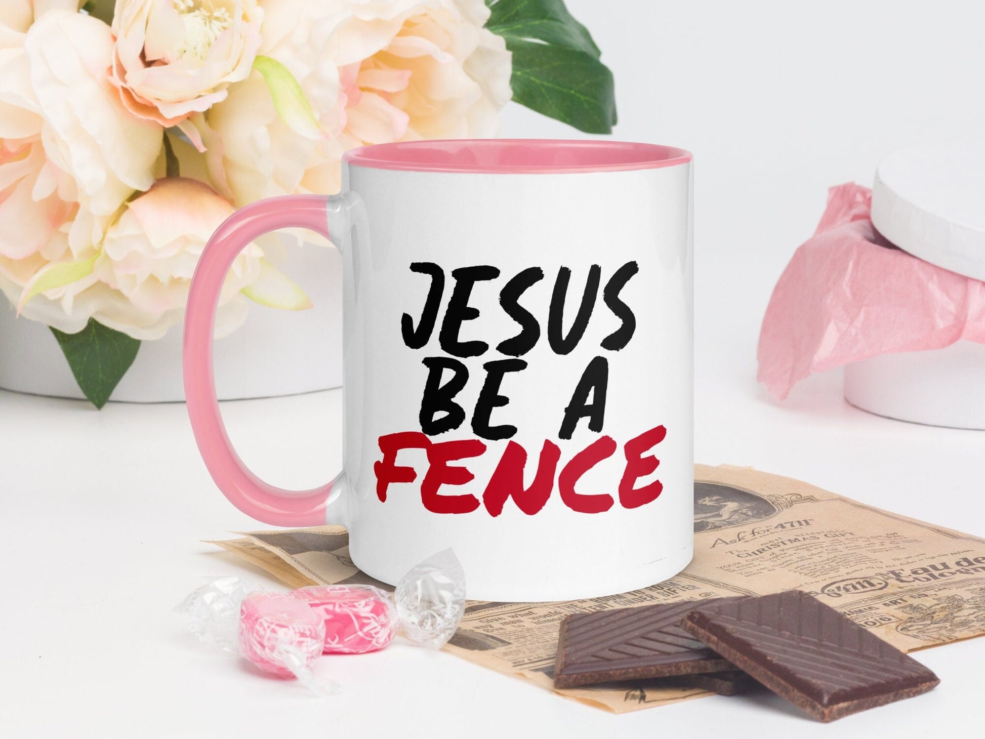 Jesus Mug, Jesus Be A Fence Mug, Christian Mug, God Mug, Spiritual Mug, Bible Mug, Scripture Mug, Religious Mug, Catholic Mug, Coffee Mug 26