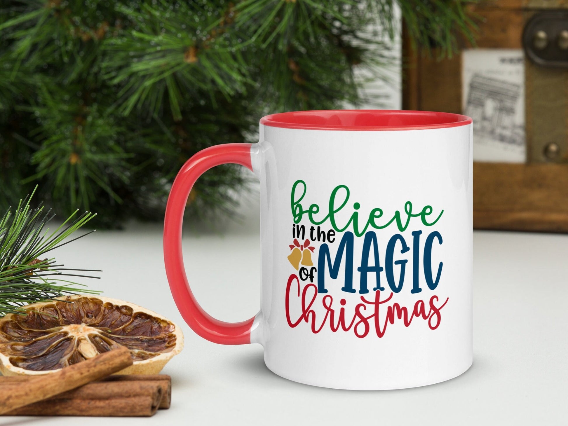 Believe in the Magic of Christmas Mug, Coffee Cup, Birthday Gift for Dad Mom, Gift for Her Him, Holiday Ceramic Mug, 025 Zehnaria