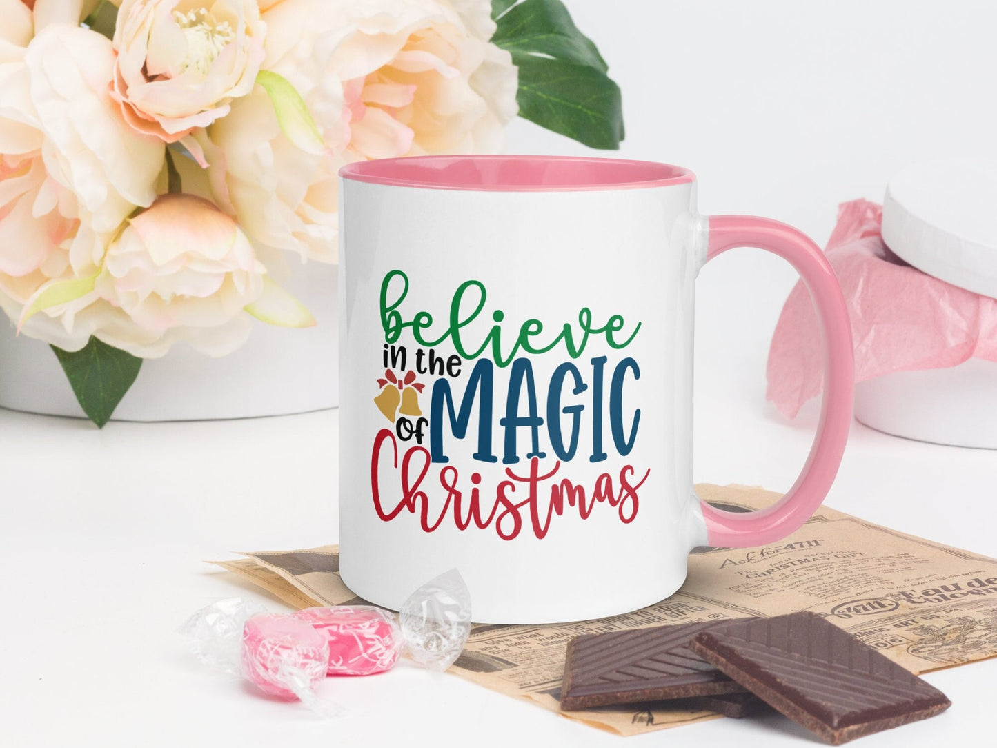 Believe in the Magic of Christmas Mug, Coffee Cup, Birthday Gift for Dad Mom, Gift for Her Him, Holiday Ceramic Mug, 025 Zehnaria