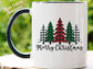 Merry Christmas Tree Mug, Holiday Coffee Cup, Birthday Gift for Dad Mom, Gift for Her Him, Gift for Coworker Friend, Ceramic Mug, 027