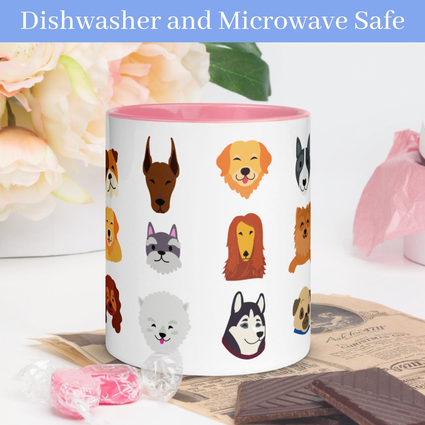 Dog Lover Coffee Mug, Coffee Cup, Dog Owner Mug, Dog Mom Mug, For Pet Owner, For Pet Mom or Pet Dad, 002 Zehnaria