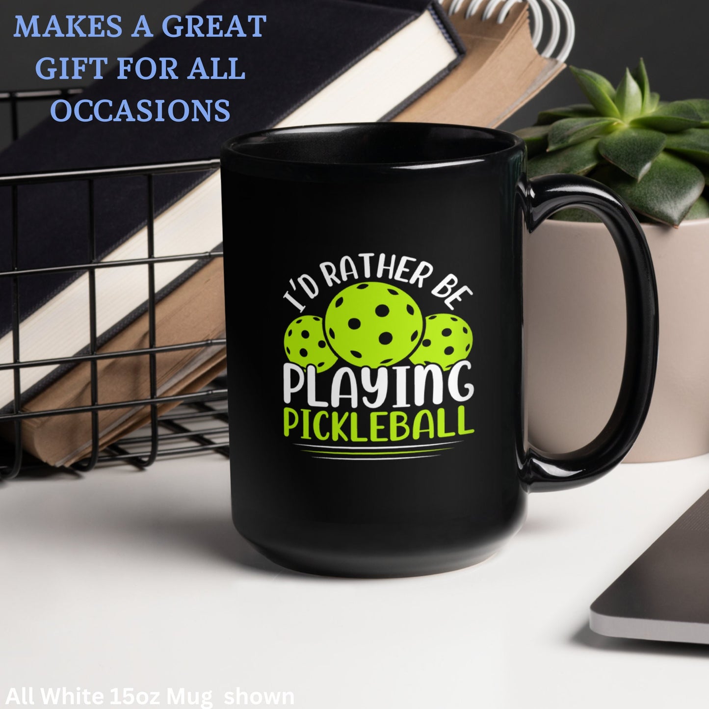 Pickleball Lover Mug, I'd Rather Be Playing Pickleball Mug - Zehnaria - HOBBIES & TRAVEL - Mugs